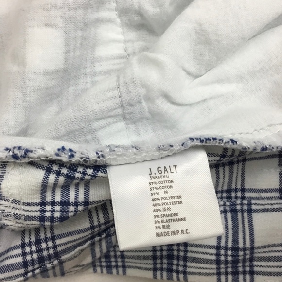 John Golt Mini Blue & White Skirt Size Medium - Picture 6 of 6